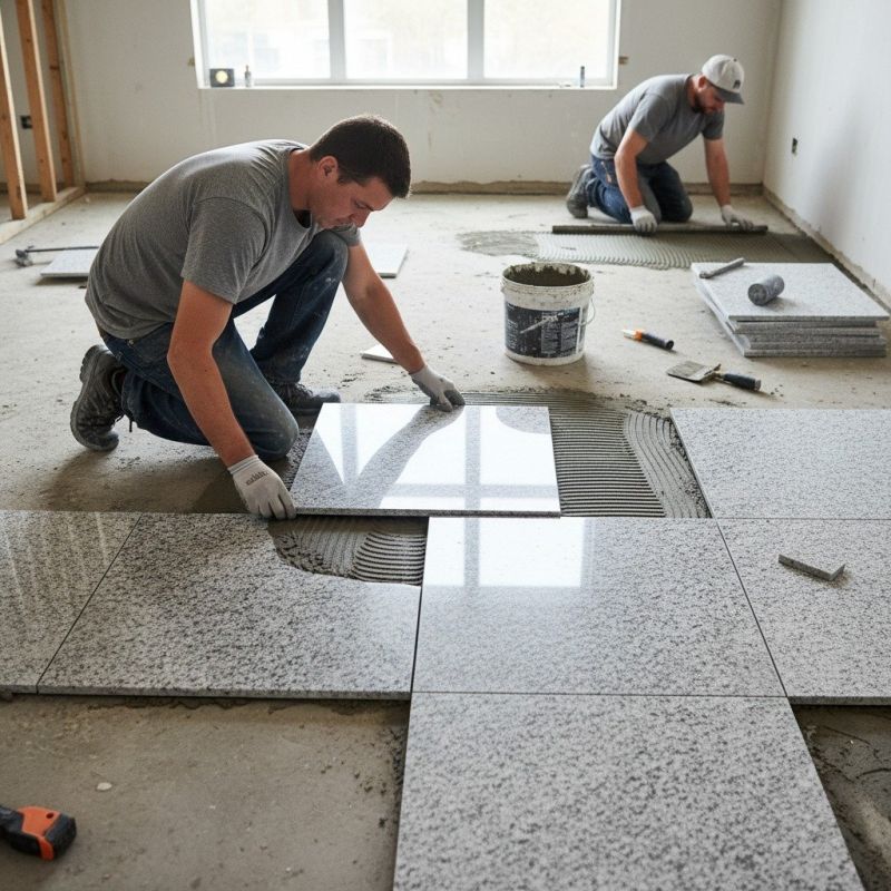 Granite Floor Installation detail